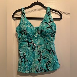 Miraclesuit tankini top, size 12